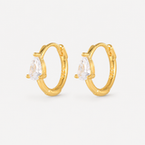 Teardrop Huggie Earrings